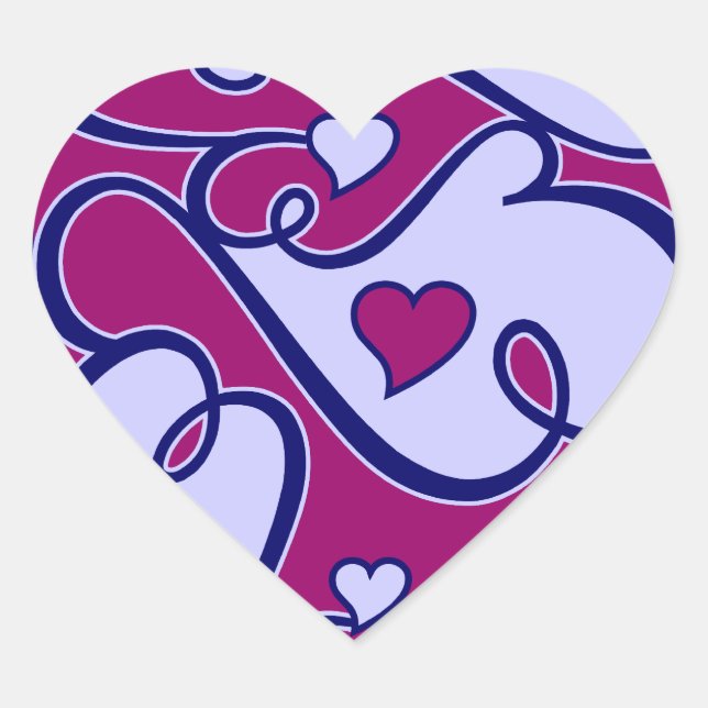 Pegatinas de Whimsical Hearts (Anverso)