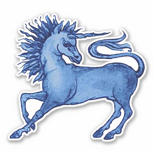 Pegatinas de William De Morgan Unicorn Vinyl (Anverso)