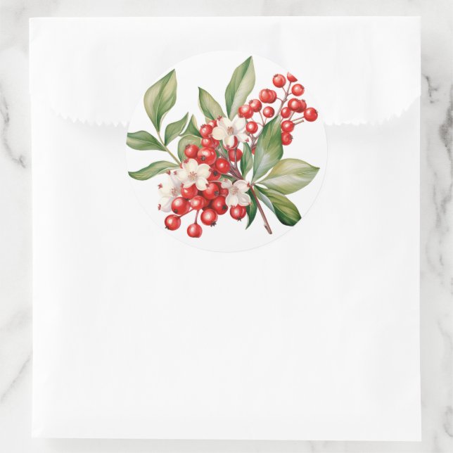 Pegatinas de Winter Berry (Bolso)