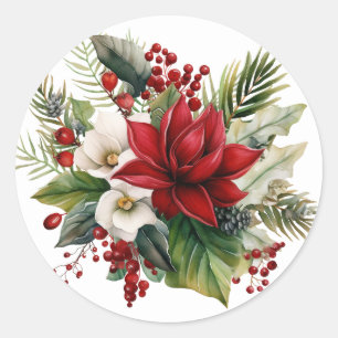 Pegatinas de Winter Floral Bouquet