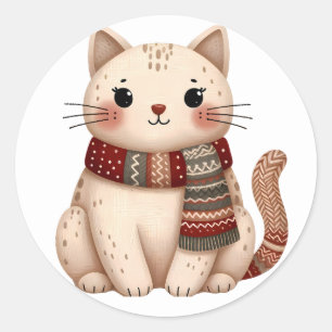 Pegatinas de Winter Kitten