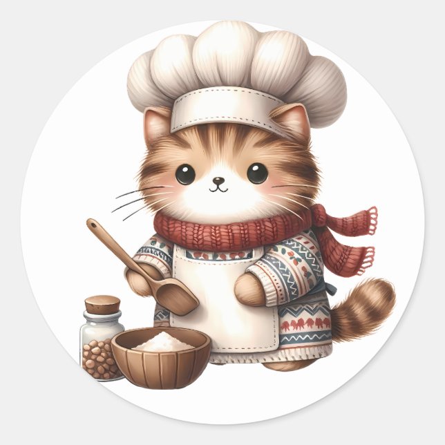 Pegatinas de Winter Kitten (Anverso)
