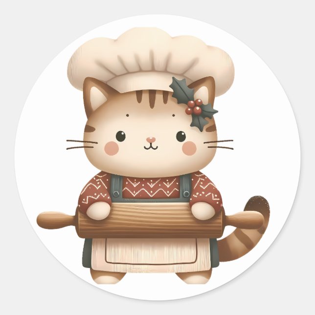 Pegatinas de Winter Kitten (Anverso)