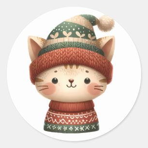 Pegatinas de Winter Kitten