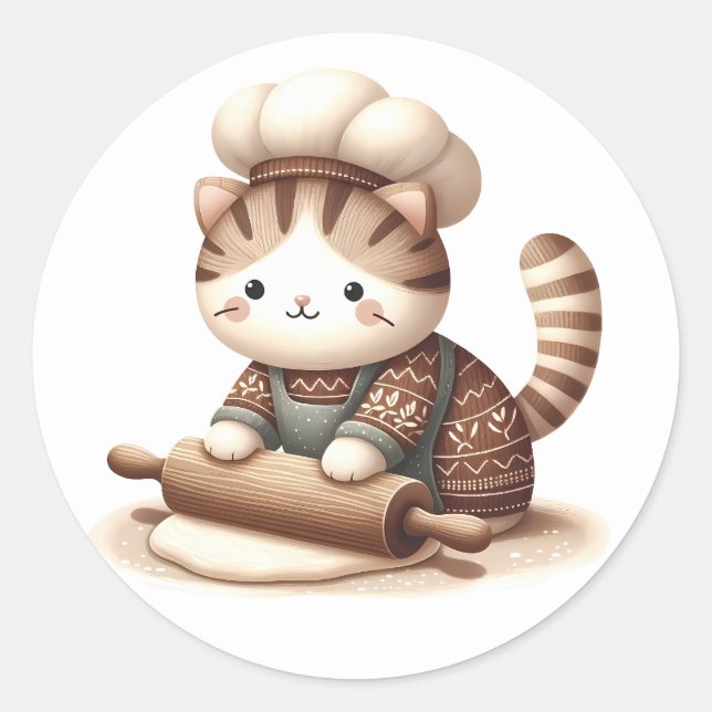 Pegatinas de Winter Kitten (Anverso)