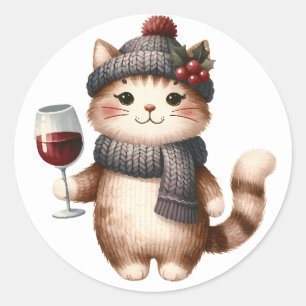 Pegatinas de Winter Kitten