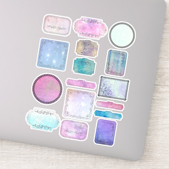 Pegatinas de Winter Magic Scrapbook | Diseños fest (Detalle)