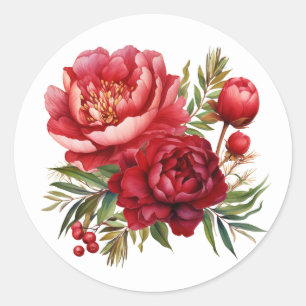 Pegatinas de Winter Peony