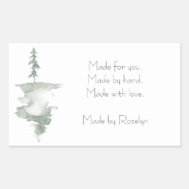 Pegatinas de Winter Pine Holiday Rectangle