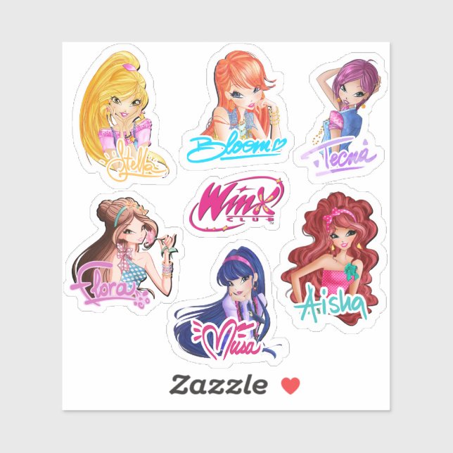 Pegatinas de Winx Club Chicas (Hoja)