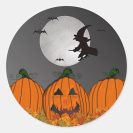 Pegatinas de Witch in Flight Halloween