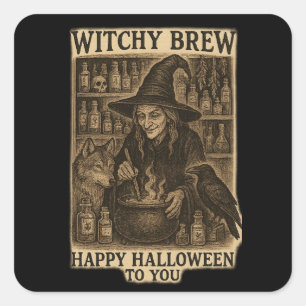 Pegatinas de Witchy Brew Halloween