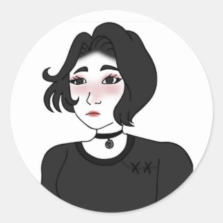 Pegatinas de wojak chica Doomer