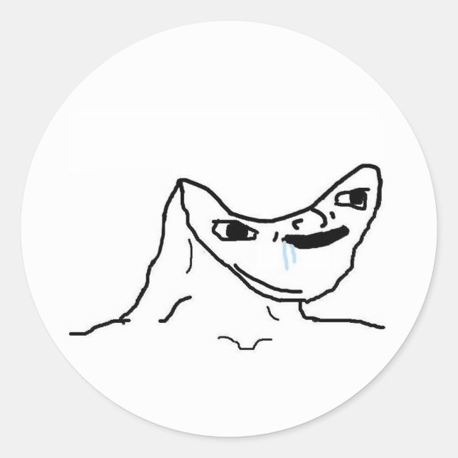 Pegatinas de wojak sin cerebro (Anverso)