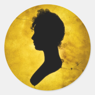 pegatinas de "Woman Silhouette on Gold"