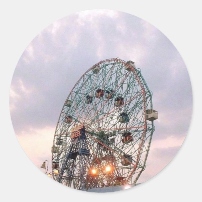pegatinas de 'Wonder Wheel at Twilight' (Anverso)