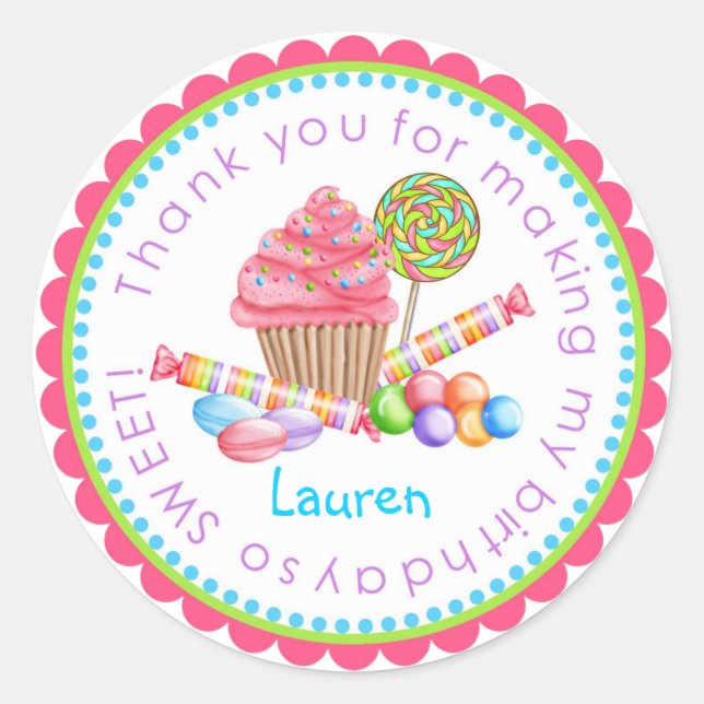 Pegatinas de Wonderland Sweet Shop (Anverso)