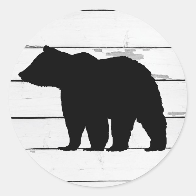 Pegatinas de Woodland de Oso Negro (Anverso)