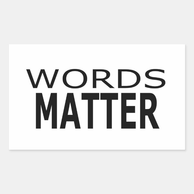 Pegatinas de Words Matter (Anverso)