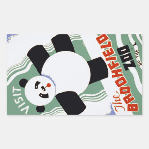 Pegatinas de WPA de la panda del parque zoológico