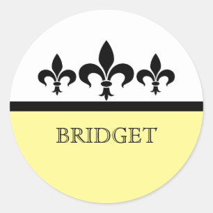 Pegatinas de Yellow Swanky Fleur De Lis