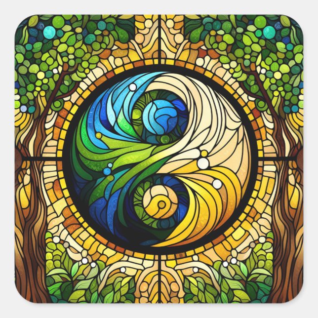 Pegatinas de Yin Yang (Anverso)