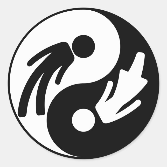 pegatinas de yin yang masculino (Anverso)