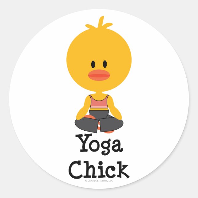 Pegatinas de Yoga Chick (Anverso)