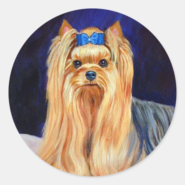 Pegatinas de Yorkshire Terrier (Anverso)