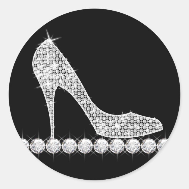 Pegatinas de zapato de tacón alto de diamante eleg (Anverso)