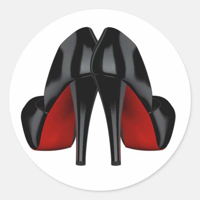 Pegatinas de zapato de tacón alto rojo (Anverso)