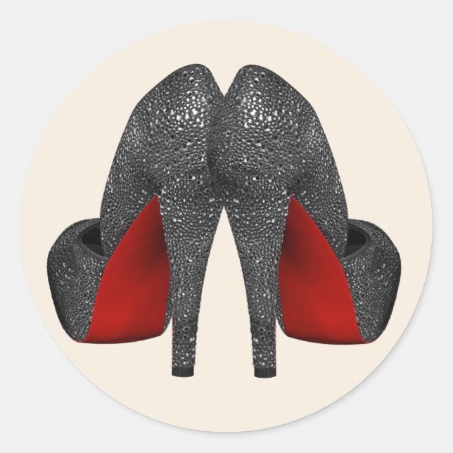 Pegatinas de zapato de tacón alto rojo (Anverso)
