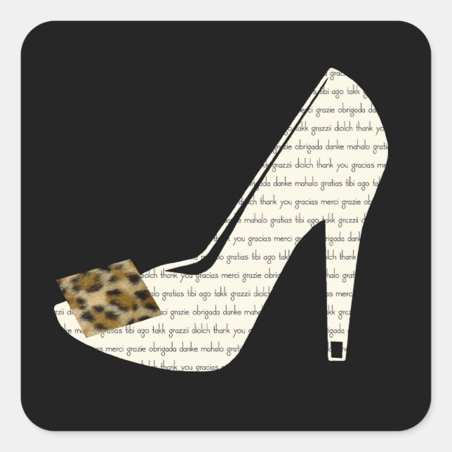 Pegatinas de zapatos de impresión Leopard (Anverso)