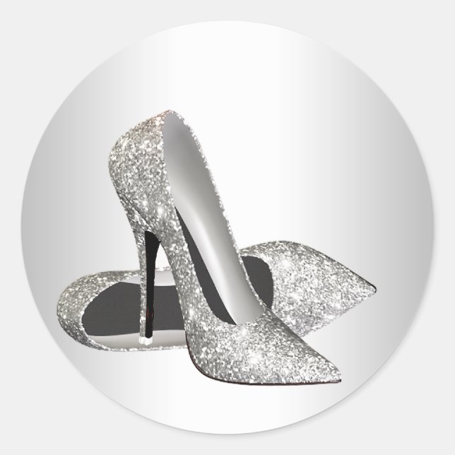 Pegatinas de zapatos de tacón alto con brillo plat (Anverso)