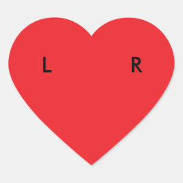 Pegatinas de zapatos izquierdo/derecho (corazón)