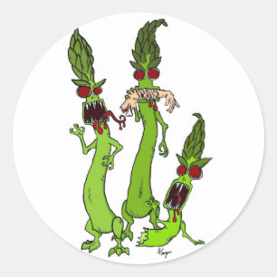 Pegatinas de Zombie Asparagus
