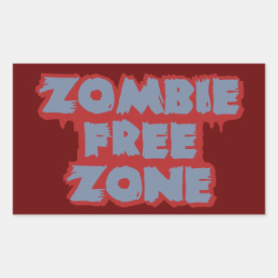 Pegatinas de Zombie Free Zone personalizado