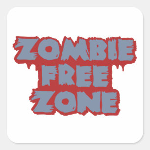 Pegatinas de Zombie Free Zone personalizado