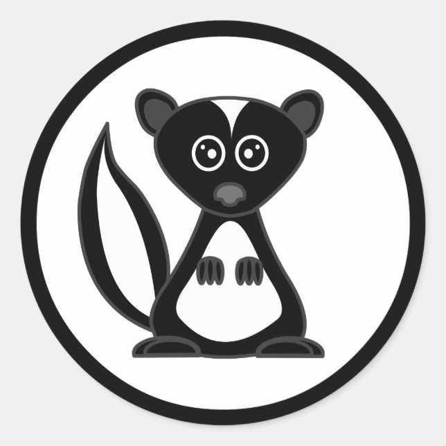 Pegatinas de zorrillo de Personalizado lindo (Anverso)