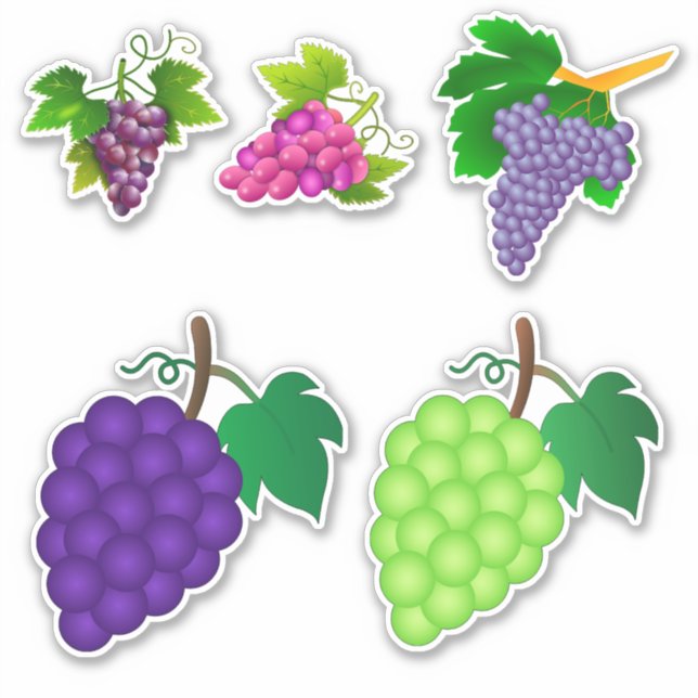 Pegatinas Decal de uvas (Anverso)