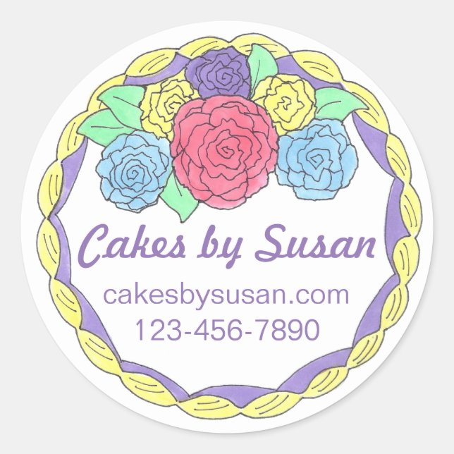 Pegatinas Decoradores De Pasteles Personalizados (Anverso)