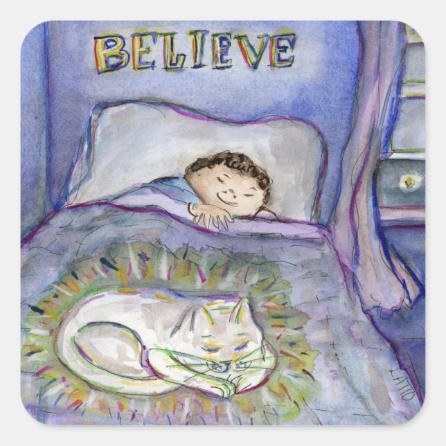 Pegatinas decorativos de arte Spirit Kitty Cat (Anverso)