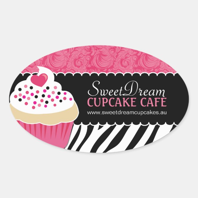 Pegatinas decorativos de tarta de zebra impresa (Anverso)