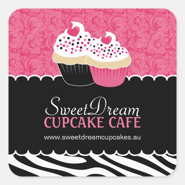 Pegatinas decorativos de tarta de zebra impresa (Anverso)