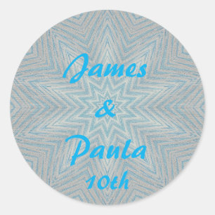 pegatinas del 10° Aniversario del Boda