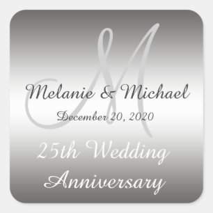 Pegatinas del 25° Aniversario Boda de Plata