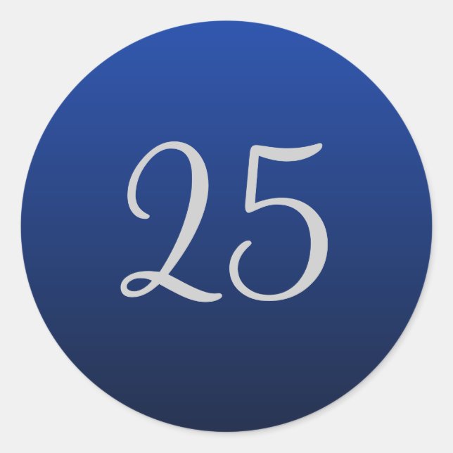 pegatinas del 25° Aniversario del Boda (Anverso)