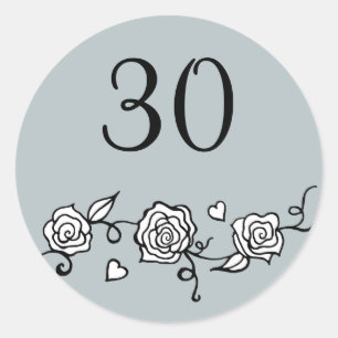 pegatinas del 30° Aniversario del Boda
