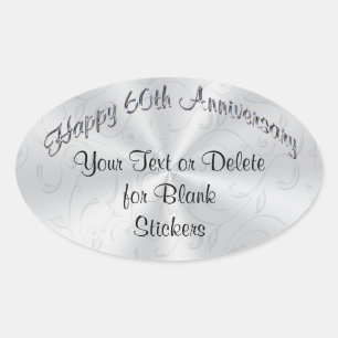 Pegatinas del 60º aniversario personalizados TU TE