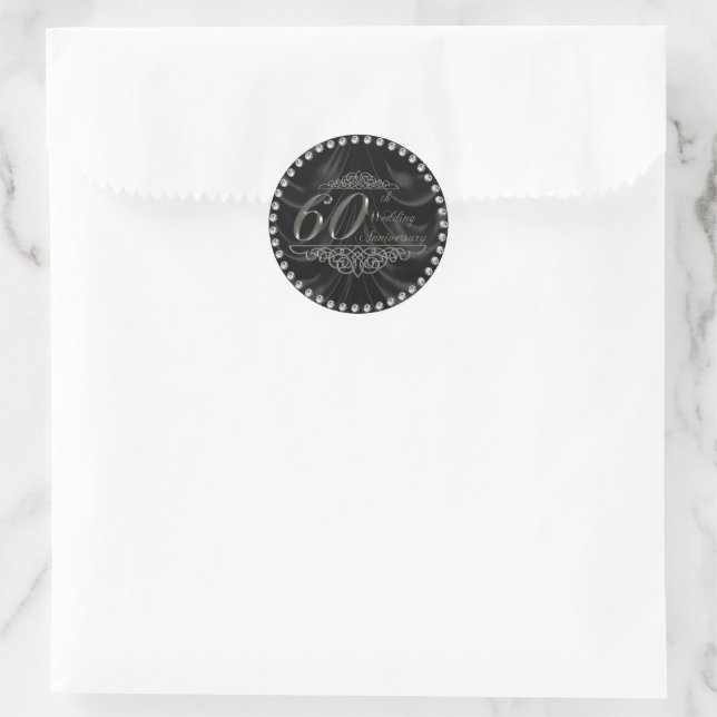 pegatinas del 60° Aniversario del Boda (Bolso)